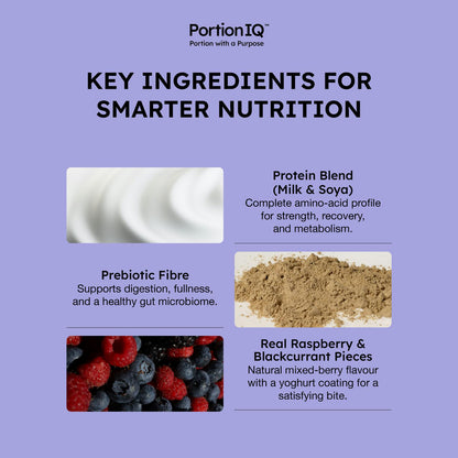 PortionIQ high-protein very berry yoghurt bites key ingredients